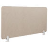 SCHREIBTISCHTRENNWAND 160 x 50 cm Beige Split - Beige, Textil (160/50/1cm) - Beliani