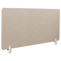 SCHREIBTISCHTRENNWAND 160 x 50 cm Beige Split - Beige, Textil (160/50/1cm) - Beliani