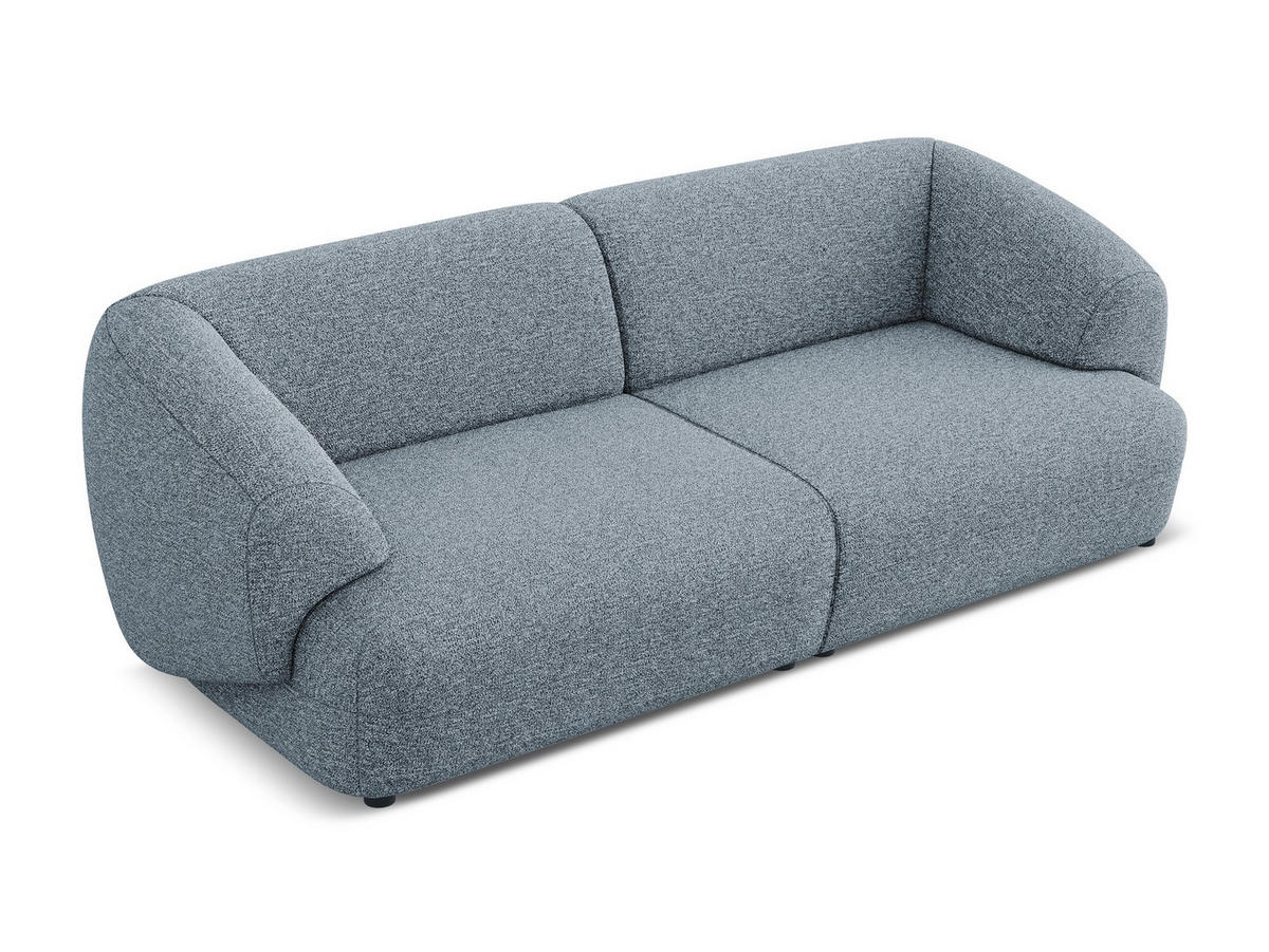 4-SITZER-SOFA Strukturstoff Stoff Blau - Blau/Blaugrau, Kunststoff/Textil (232/81/98cm) - Makamii