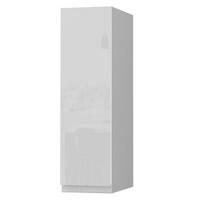 HÄNGESCHRANK Florence W2/20 Grau / RAL 9003 signalweiß HG 20 / 32,5 / 72cm - Türanschlag links - Weiß Hochglanz/Grau, Holz/Holzwerkstoff (20/72/32.5cm) - Feldmann-Wohnen