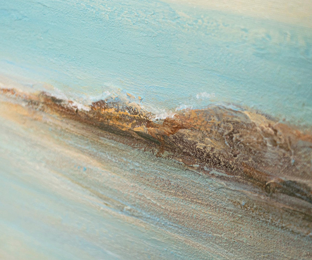 GEMÄLDE Leichtigkeit des Seins Schattenfugenrahmen Eichefarben 140x100 cm - Eichefarben, Holz (140/100cm) - YS-art gallery