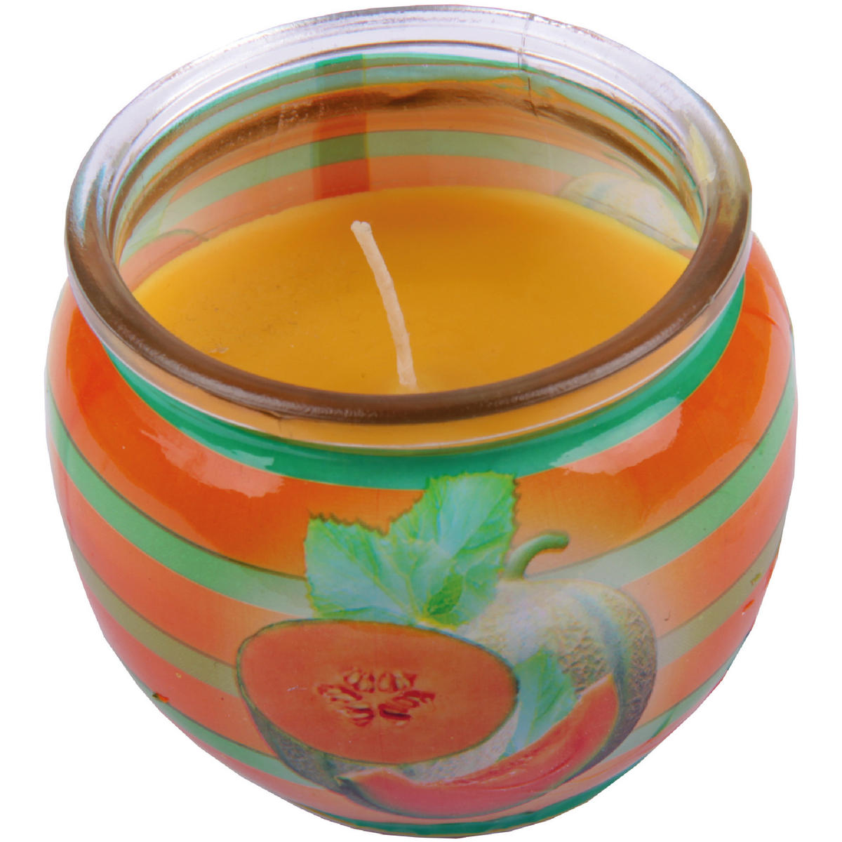 DUFTKERZE "Motiv" Kerze Raumduft Fresh Melon - Orange, Naturmaterialien (7/6cm)