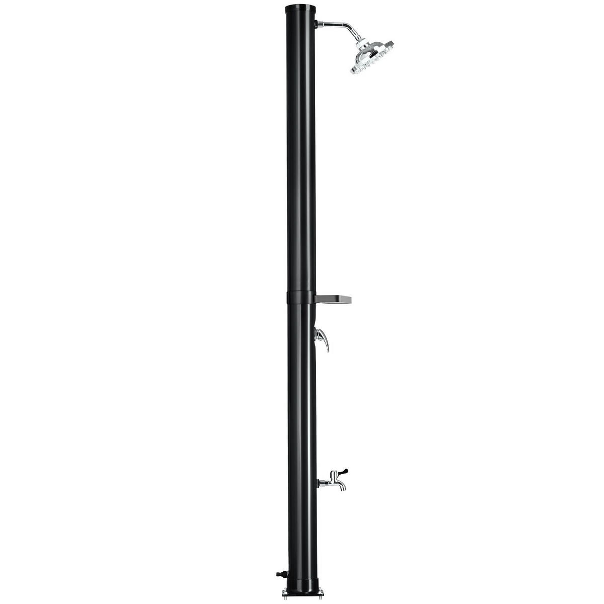 SOLARDUSCHE Tinto, extra Wasserhahn, inklusive Schutzhülle, schwarz - Schwarz, Kunststoff (15.5/221/42.5cm) - tectake