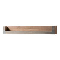 WANDREGAL Akazie 240x22x24 beige lackiert Amsterdam #124 - Beige, Holz (240/24/22cm) - Massivmoebel24