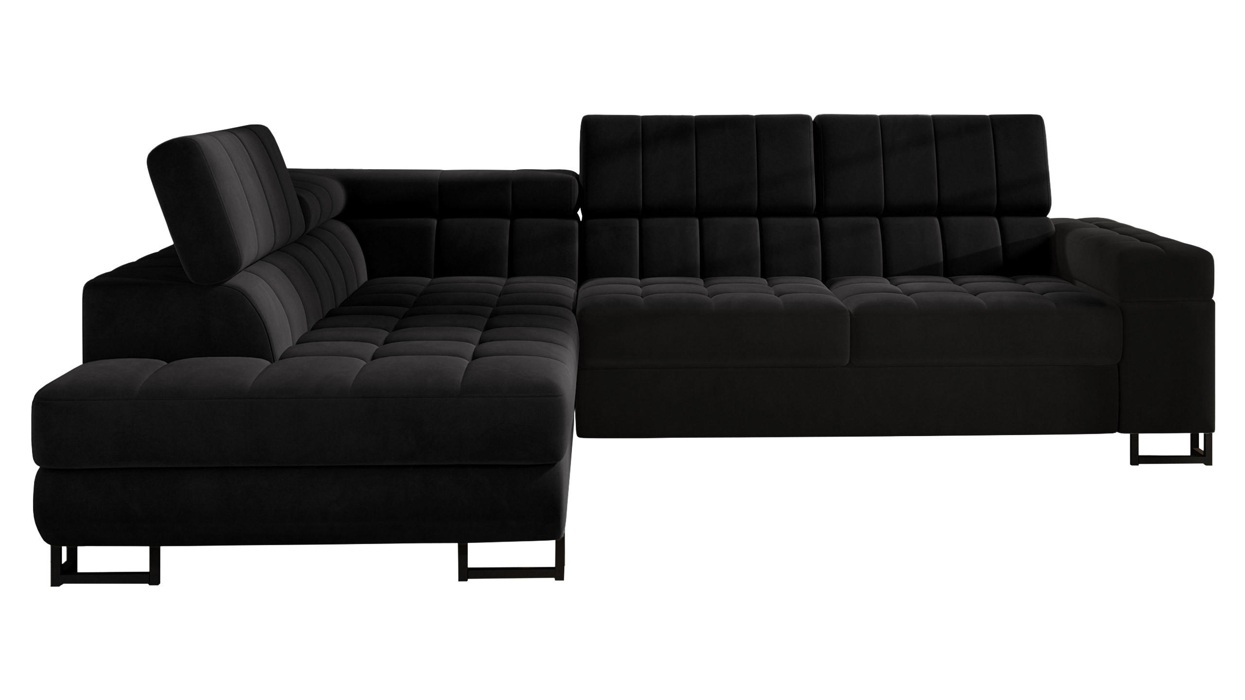 ECKSOFA Laris, Seite: Links - Schwarz, Holz/Textil (271/203cm) - MIRJAN24