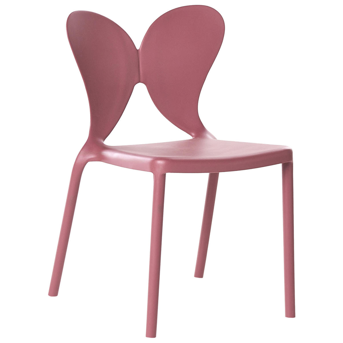 GARTENSTUHL 2er-Set stapelbar Rosa Larissa - Pink, Kunststoff (50/78/48cm) - Beliani