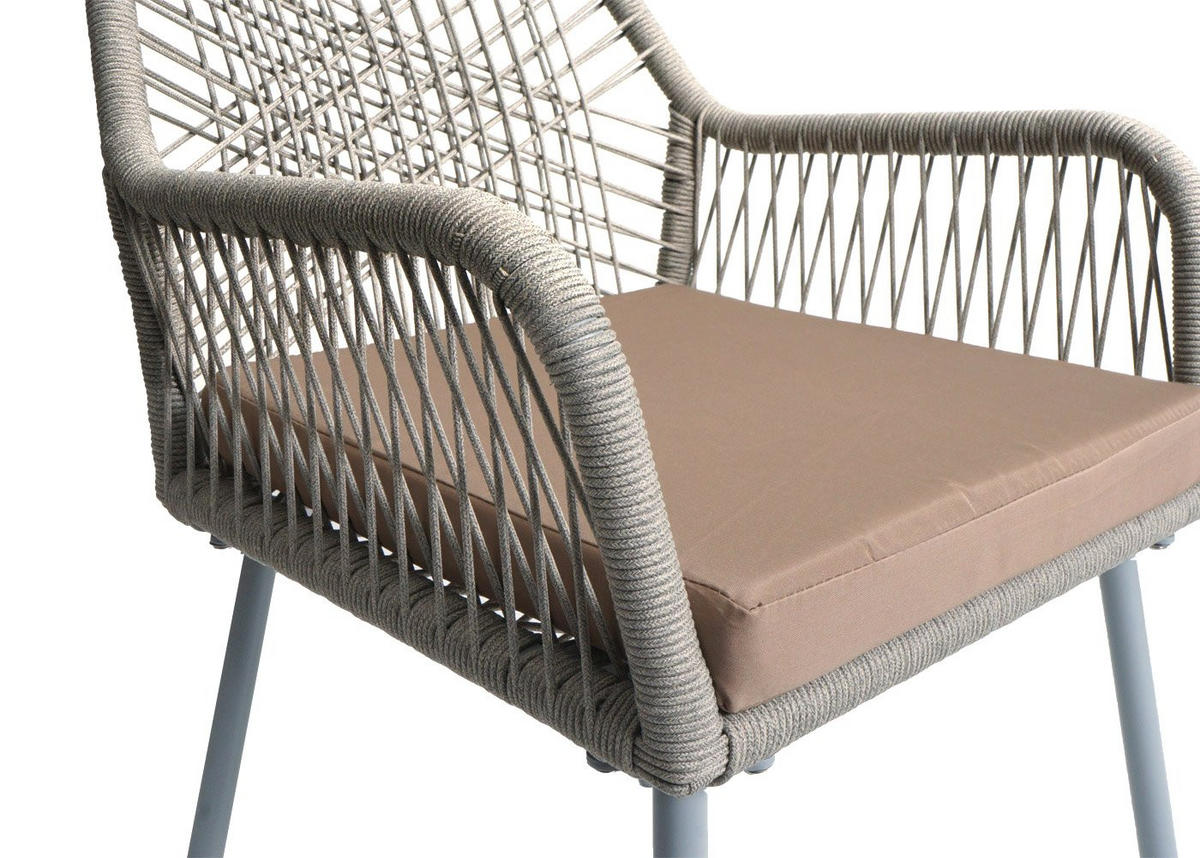 GARTENSTUHL Grau, Taupe - Taupe/Grau, Textil (54/81/62cm) - MCW