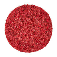 SHAGGY-TEPPICH Dallas rund 150 cm - Rot, Leder (150/150cm) - Homescapes