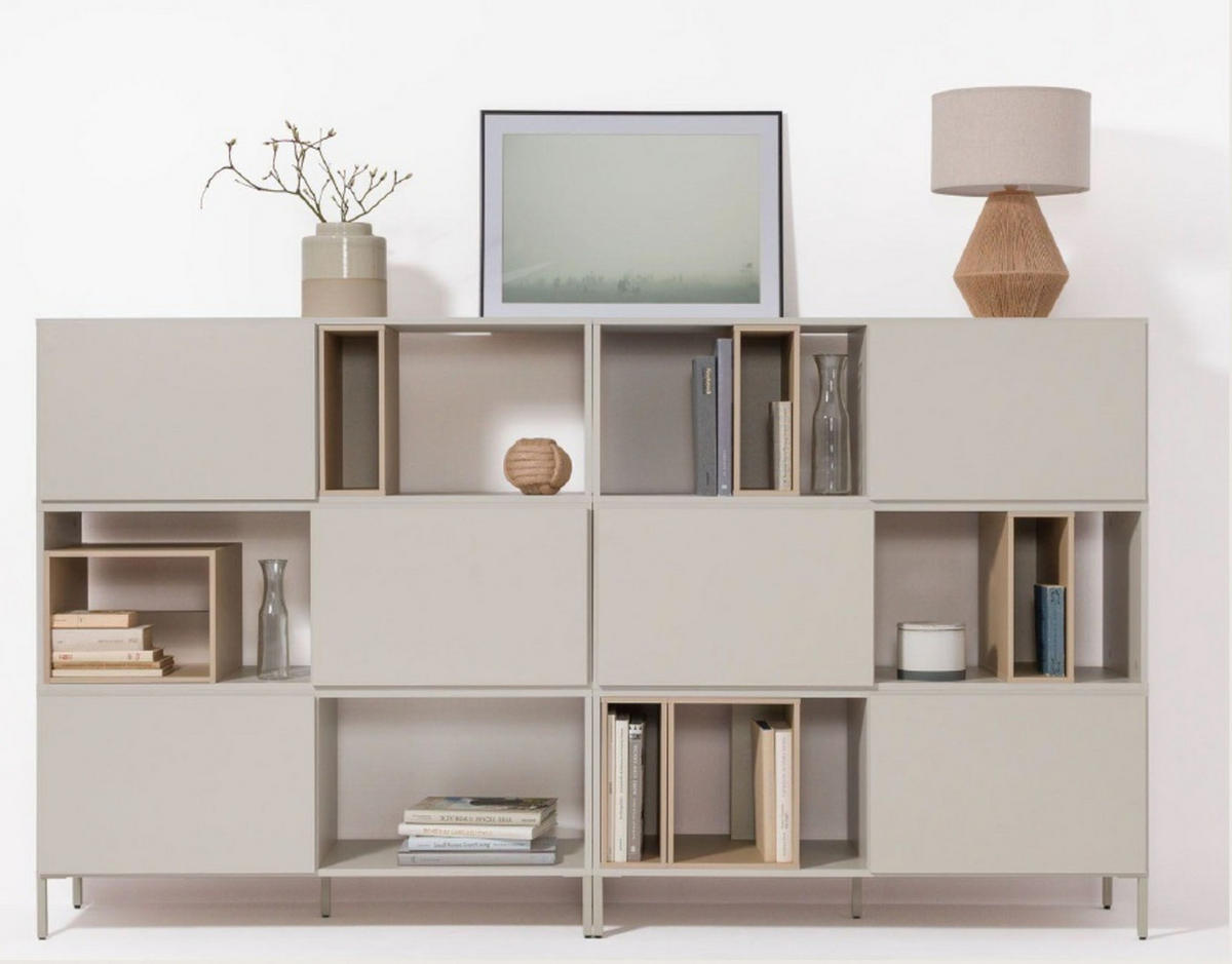 HIGHBOARD-SET INTO - Beige, Holzwerkstoff (242/135/43.5cm) - Vox Möbel