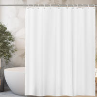 DUSCHVORHANG EVA transparent schimmelresistent waschbar mit Ringen - Weiß, Textil (180/180cm) - MCBOSON