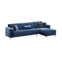 ECKSCHLAFSOFA Sucre Relax - Langer Schenkel Links - Blau, Holzwerkstoff/Kunststoff (310/180cm)