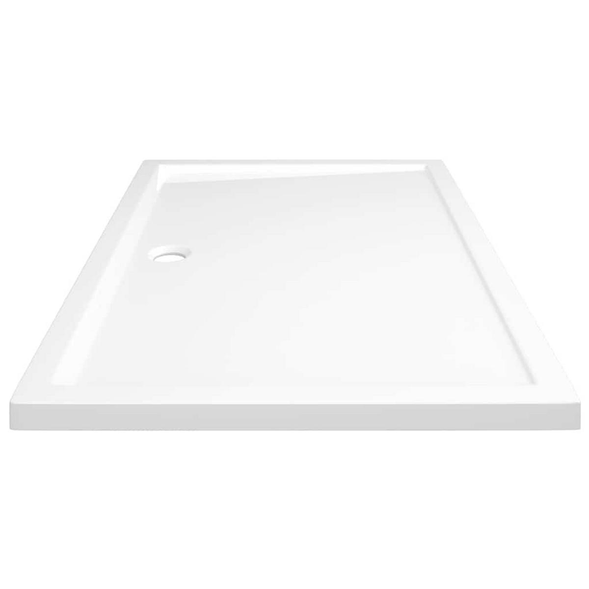 DUSCHTASSE Rechteckig Weiss 80/120 Cm - Weiß, Glas (120/4/80cm) - vidaXL