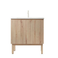 WASCHTISCH Eichefarben/Weiß 80.5/46.5/86.5 cm - Weiß, Holz (80.5/86.5/46.5cm) - PANGIVO
