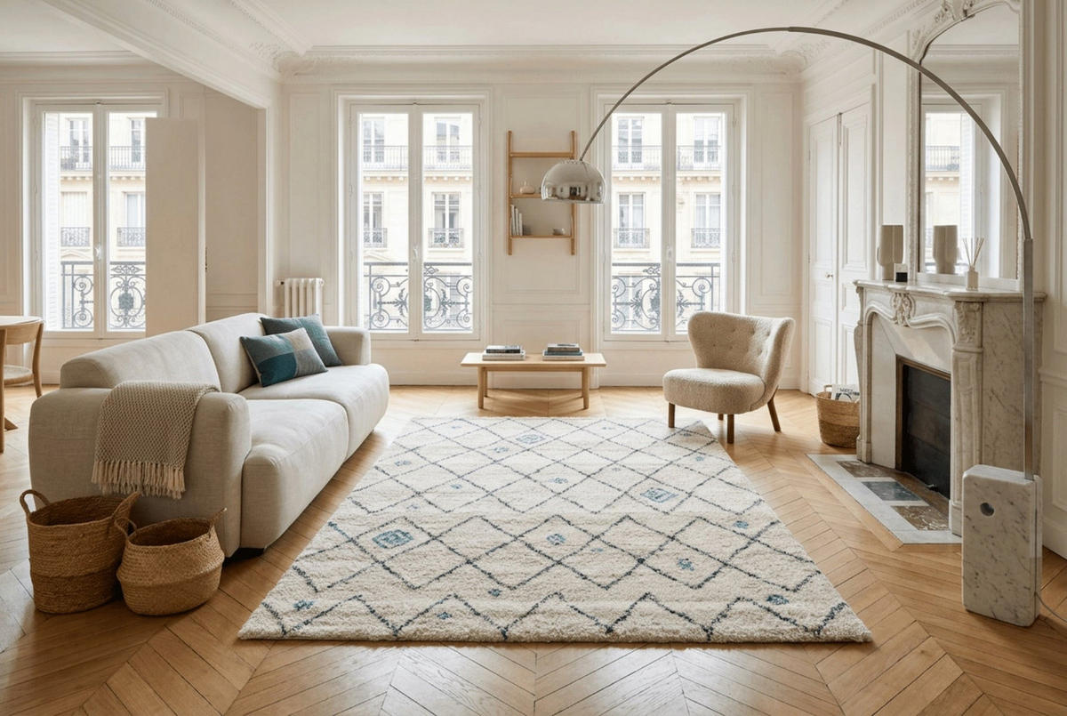TEPPICH Shaggy dick komfortabel beige - Beige, Textil (200/290cm) - AFK Living