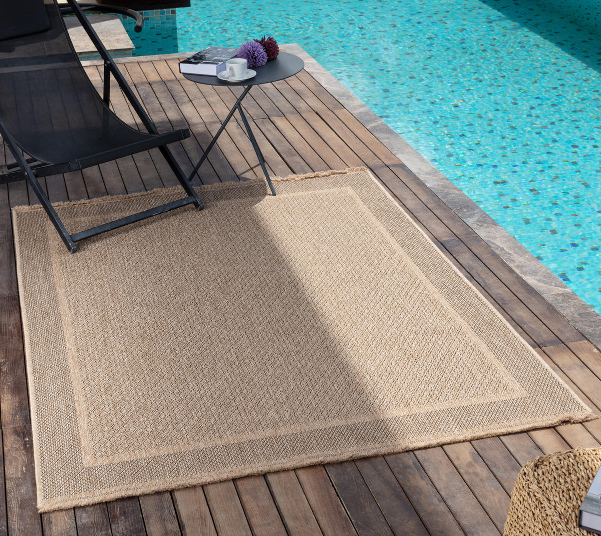 OUTDOORTEPPICH Jute-Optik 160/213 cm Beige - Braun, Kunststoff/Textil (160/213cm) - LIVABLISS