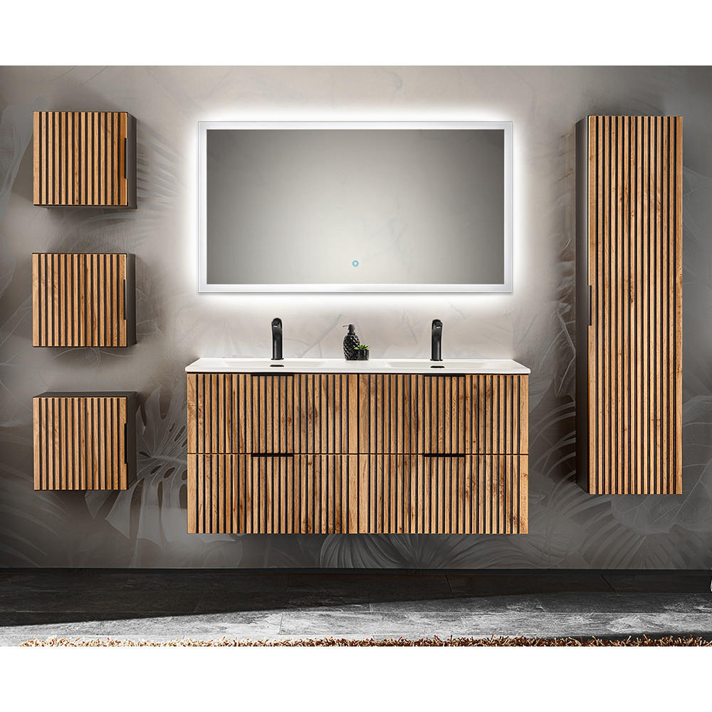 Lomado Badmöbel-Set Braun 220x200x46 cm