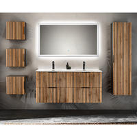 BADMÖBEL-SET 6-TLG. Xanten-56 - Braun, Holzwerkstoff (220/200/46cm) - Lomado