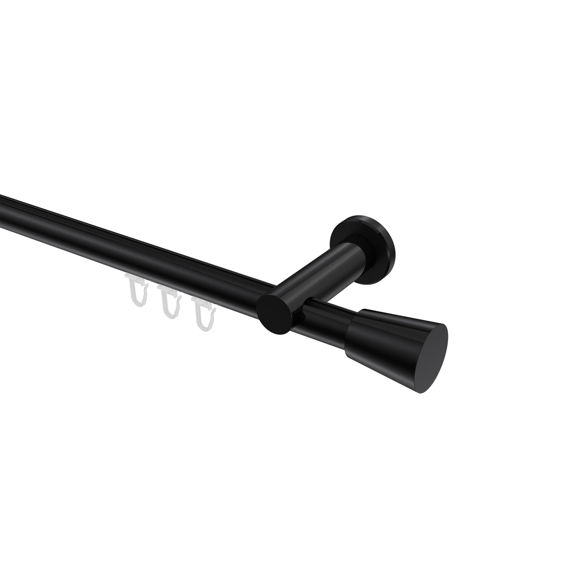 Interdeco Gardinenstange Schwarz 520 cm