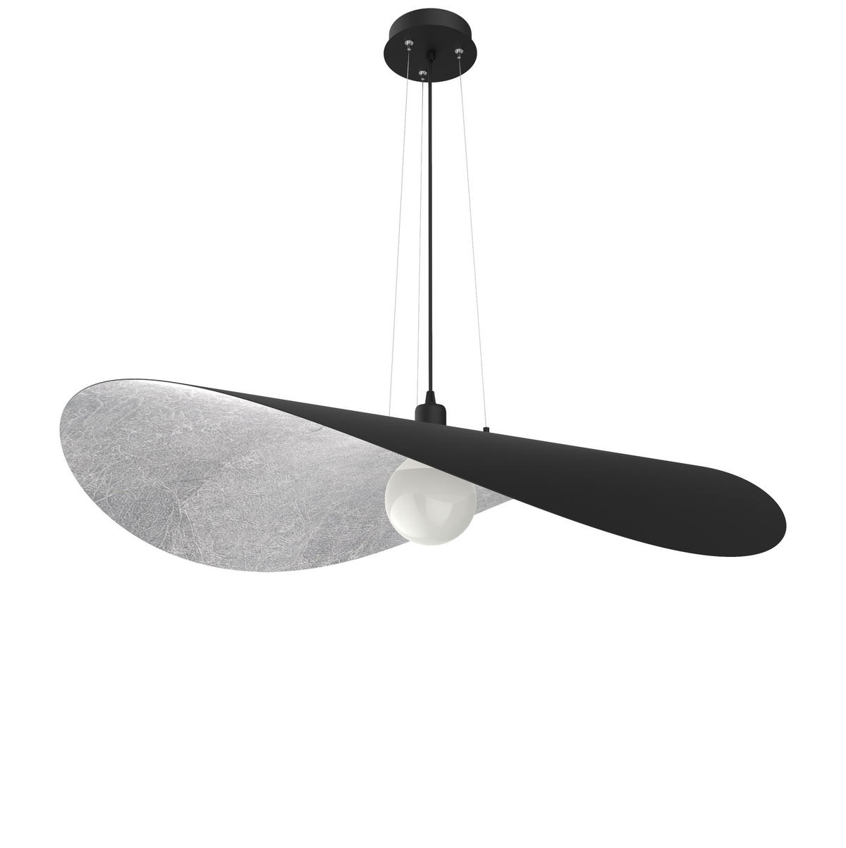 HÄNGELEUCHTE - Schwarz, Metall (90/90/120cm) - Lumicom