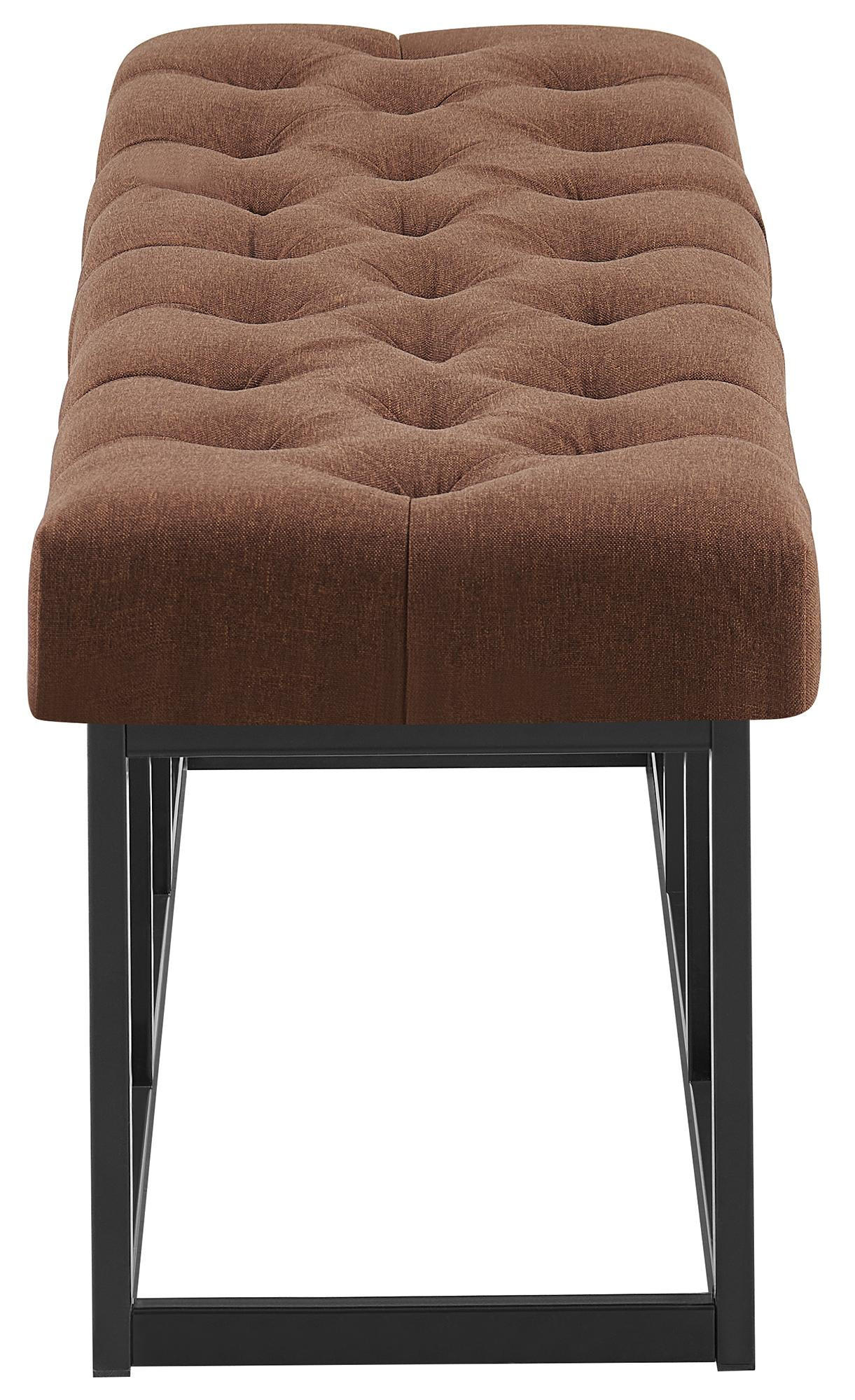 SITZBANK 120/38 cm Stoff Braun - Schwarz/Braun, Textil/Metall (120/46/38cm) - CLP