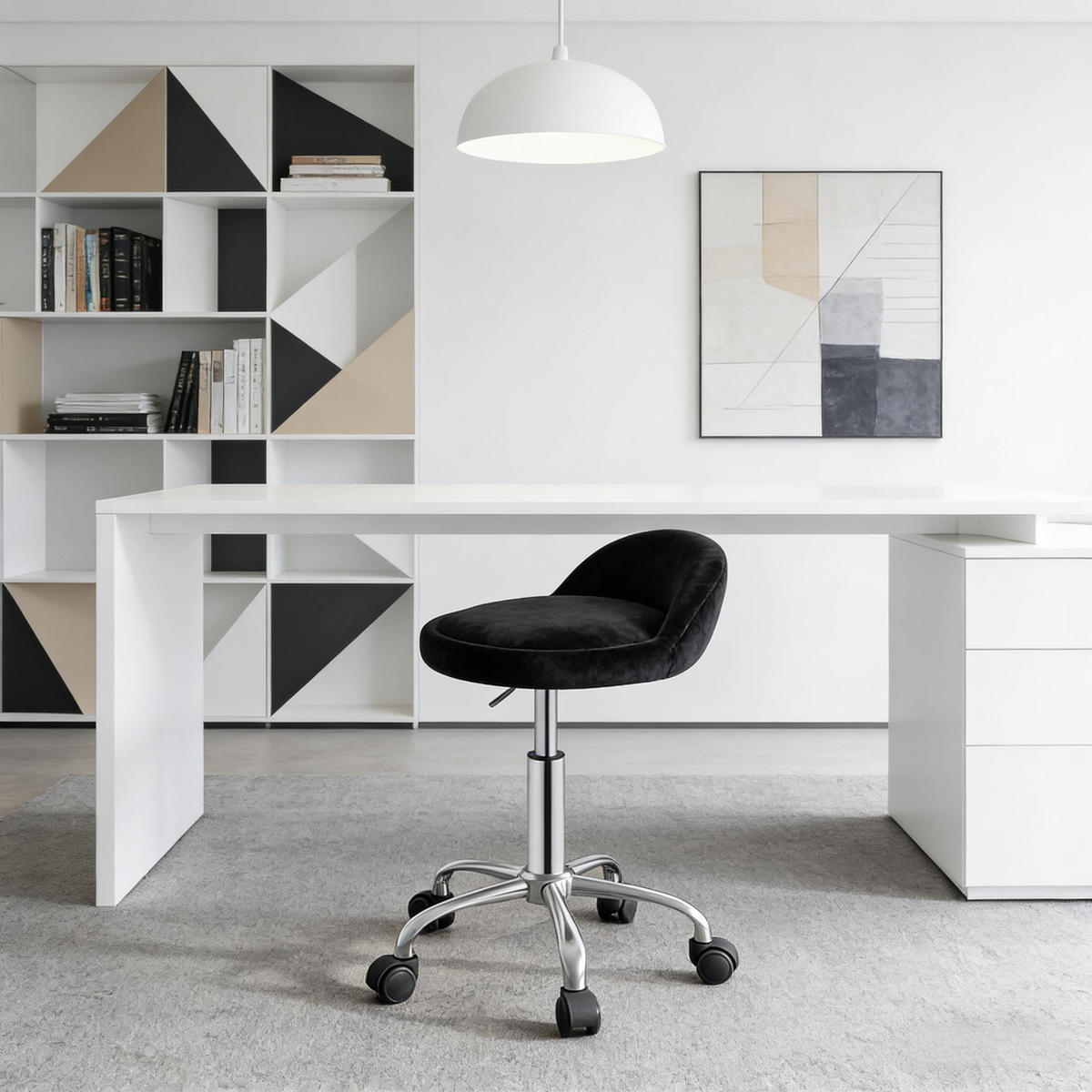HOCKER Schwarz 30/30/65,5 cm - Schwarz, Metall (30/65.5/30cm) - PANGIVO