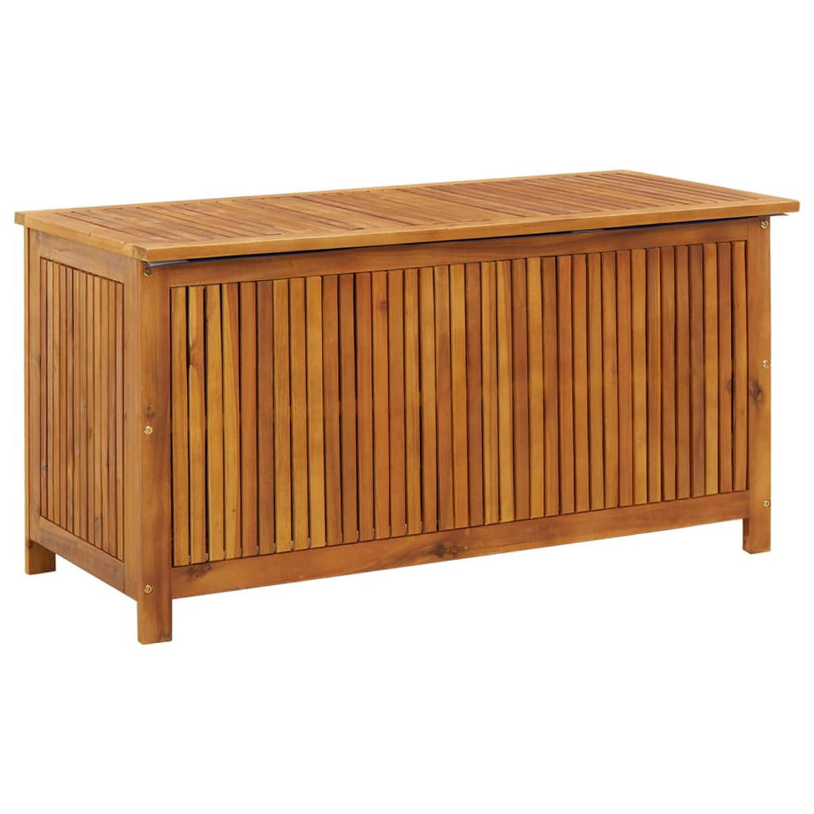GARTEN-AUFBEWAHRUNGSBOX 113X50X58 CM MASSIVHOLZ AKAZIE - Braun, Holz (113/58/50cm) - vidaXL