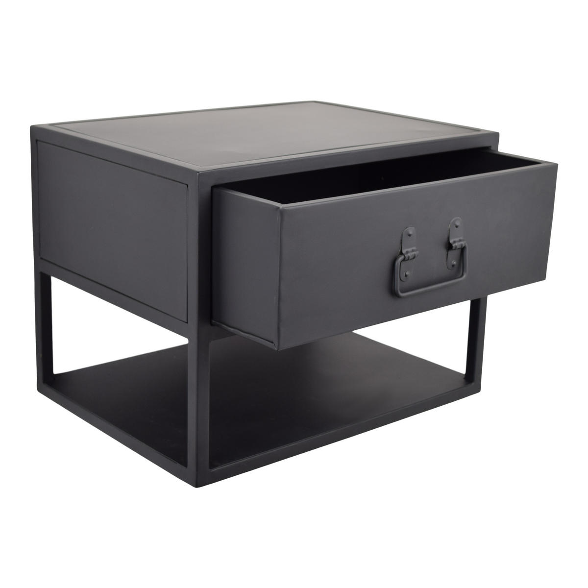 NACHTTISCH Djax Schwarz - Schwarz, Metall (40/30/30cm) - LOFT42