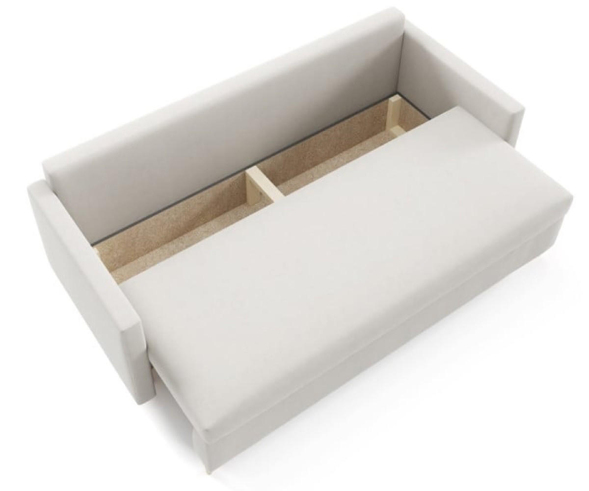 SOFA Beige ARO Mit Schlaffunktion - Beige, Textil (217/100/87cm) - Sepro Meble