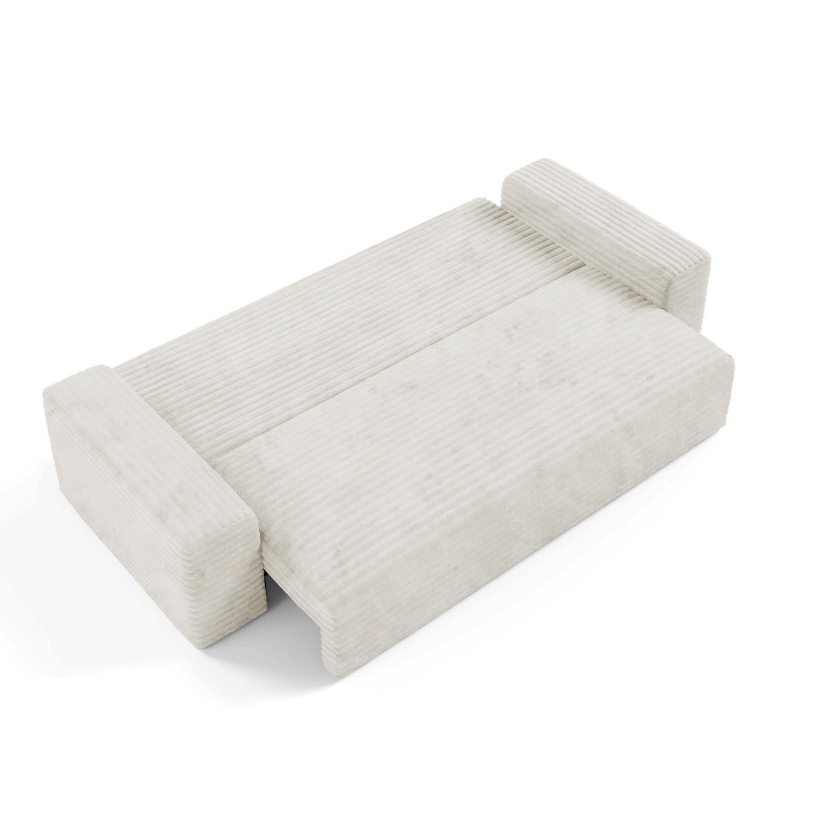 SOFA Fabio 3 Sitzplätze Weiß - Weiß, Holz (260/82/102cm) - Petits-meubles