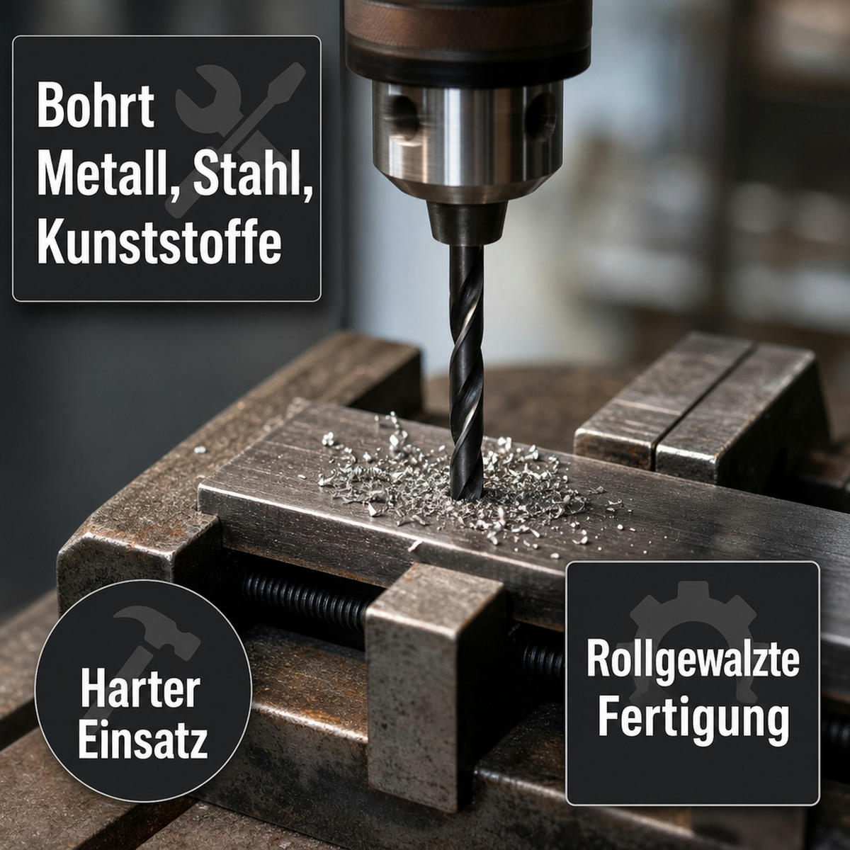 SPIRALBOHRER 5mm - Schwarz, Metall (13/1/1cm) - KLASEBO