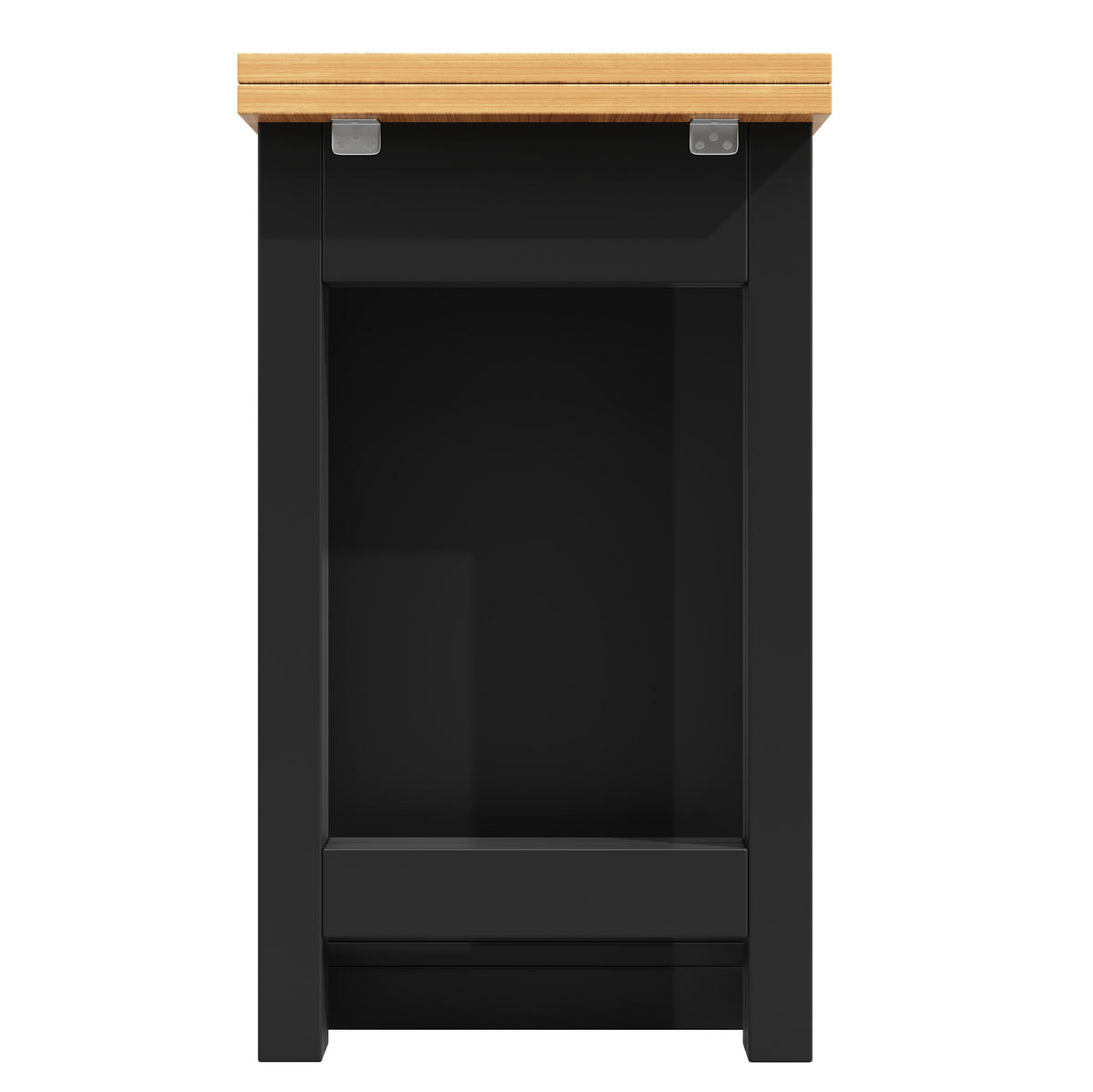KÜCHENINSEL aus MDF 120-180x40x76cm in Schwarz mit Auszug - Schwarz, Holzwerkstoff (40/76/180cm) - Modfu