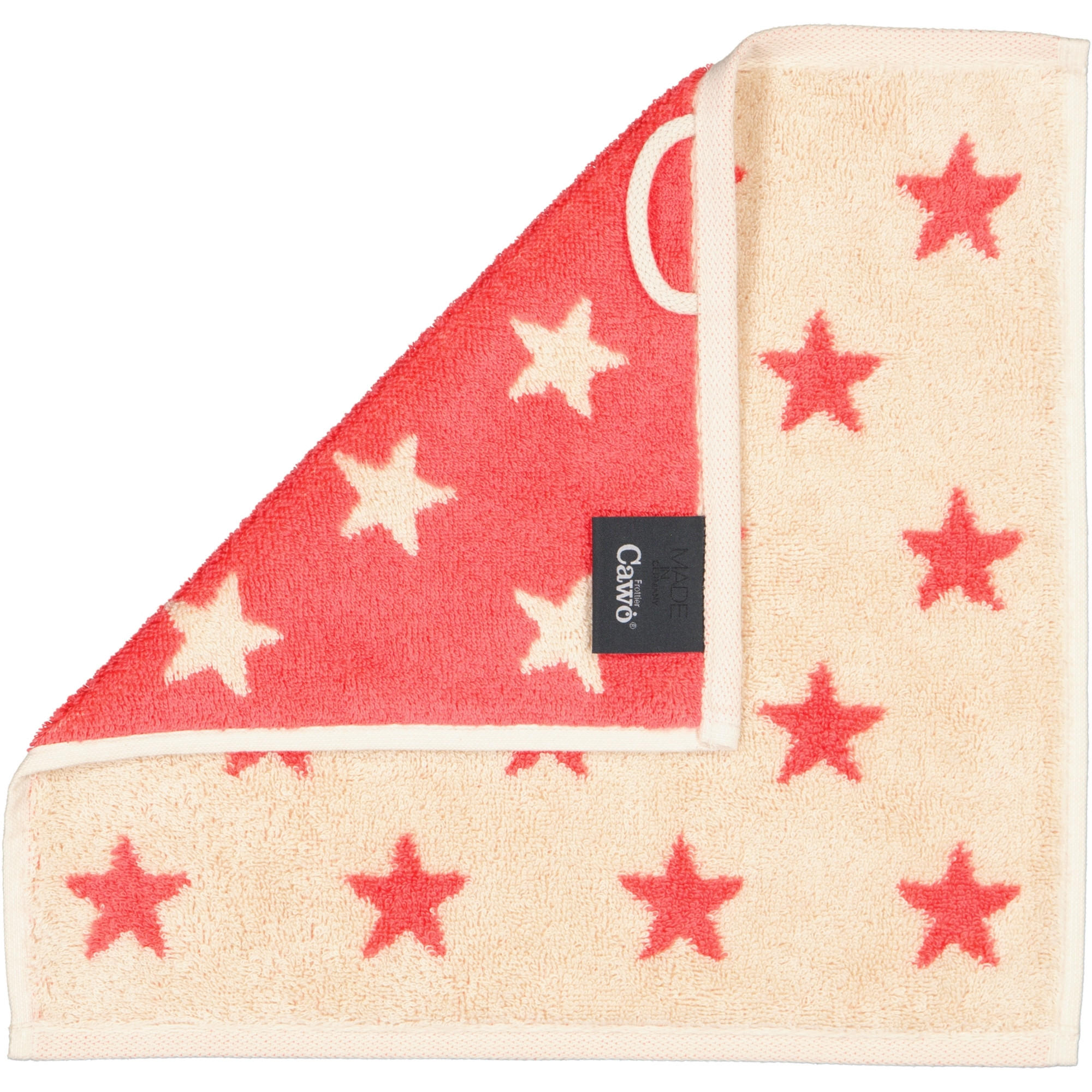 SEIFTUCH NEW STARS STERNE KLEIN 6261 BEIGE/PINK - 32 - Rosa, Textil (30/30cm) - Cawoe