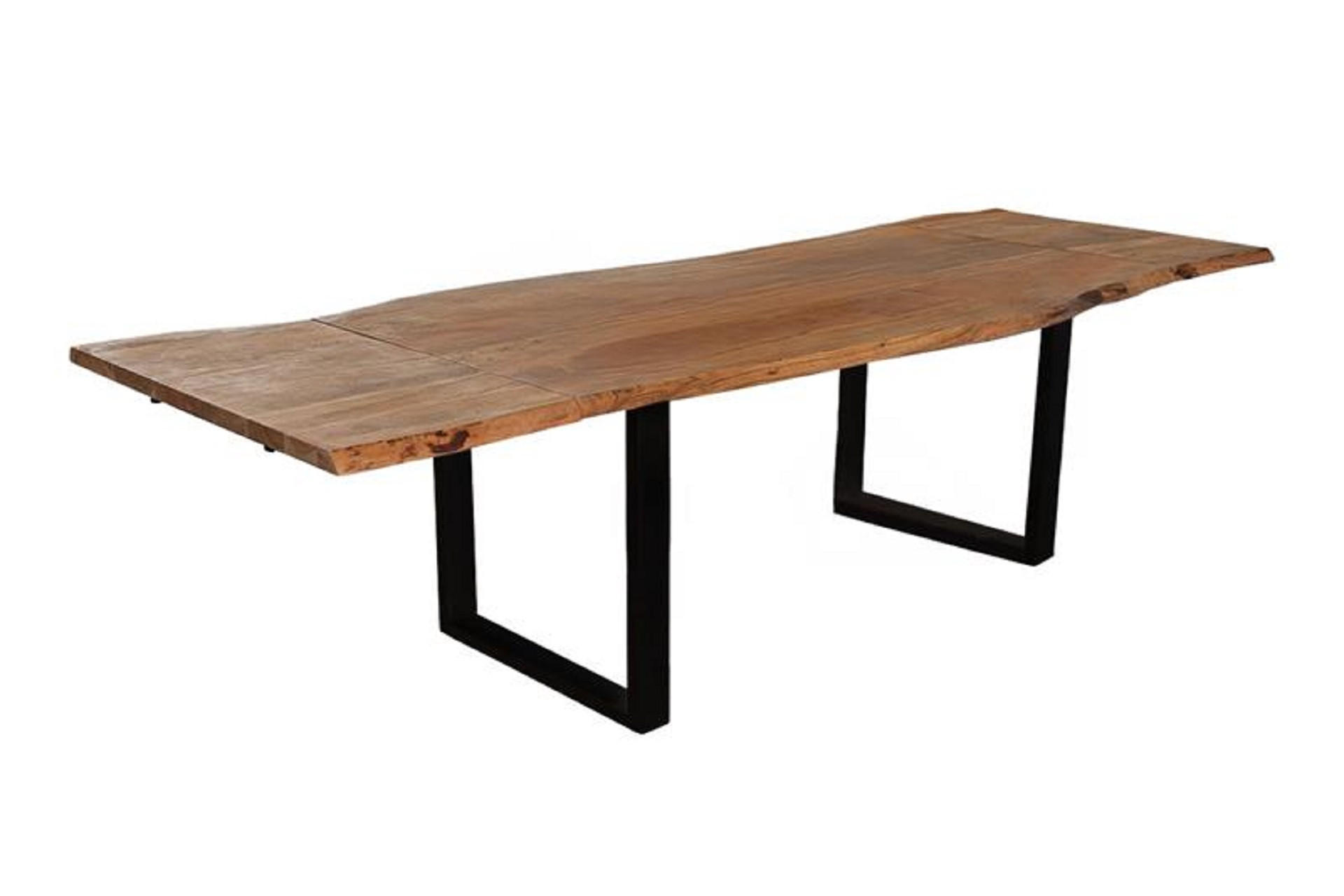 ESSTISCH BARCELONA - Beige/Schwarz, Holz/Metall (90/180/77cm) - SAM