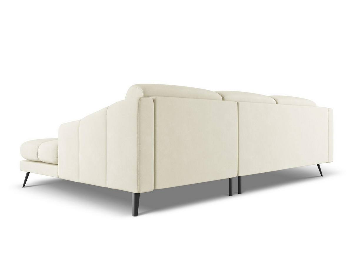 POUF Samt Stoff Schwarz - Schwarz, Kunststoff/Textil (102/40/62cm) - Makamii