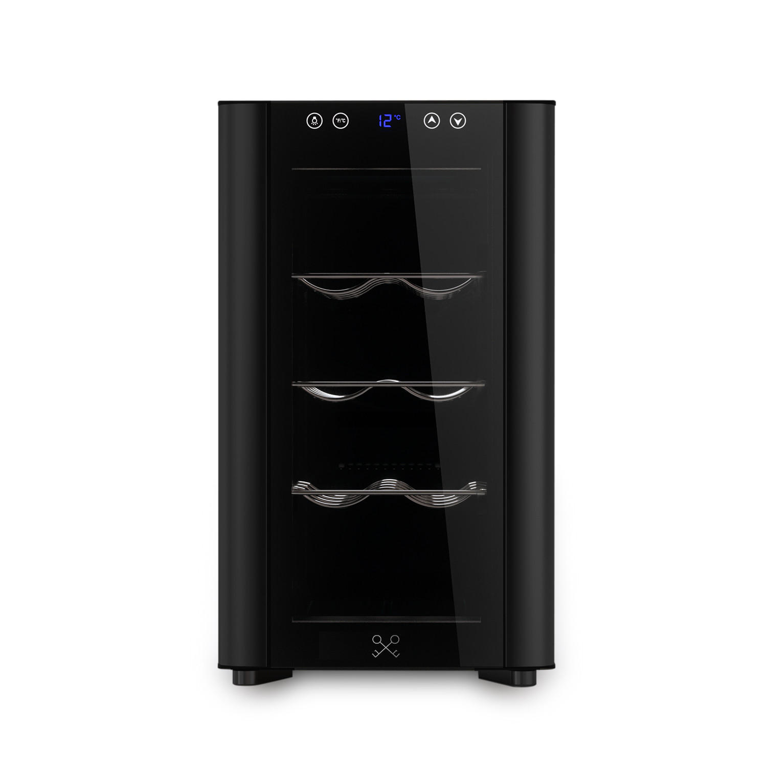 WEINKÜHLSCHRANK CAVSB8 Schwarz, für 8 Flaschen , Kapazität 23L - Schwarz, Metall (17.6/35.6/32cm) - Les Petits Champs