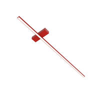 LED-DECKENLEUCHTE Splint L100 - Rot, Metall (2/100/2cm) - Lumicom