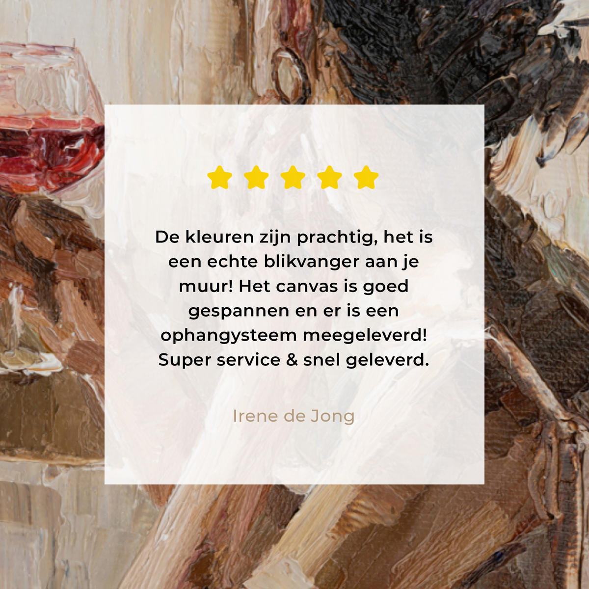 LEINWANDBILD Ölgemälde - Frau - Wein Wohnzimmer Groß 120x80 cm - Hellbraun, Textil (120/80cm) - MuchoWow