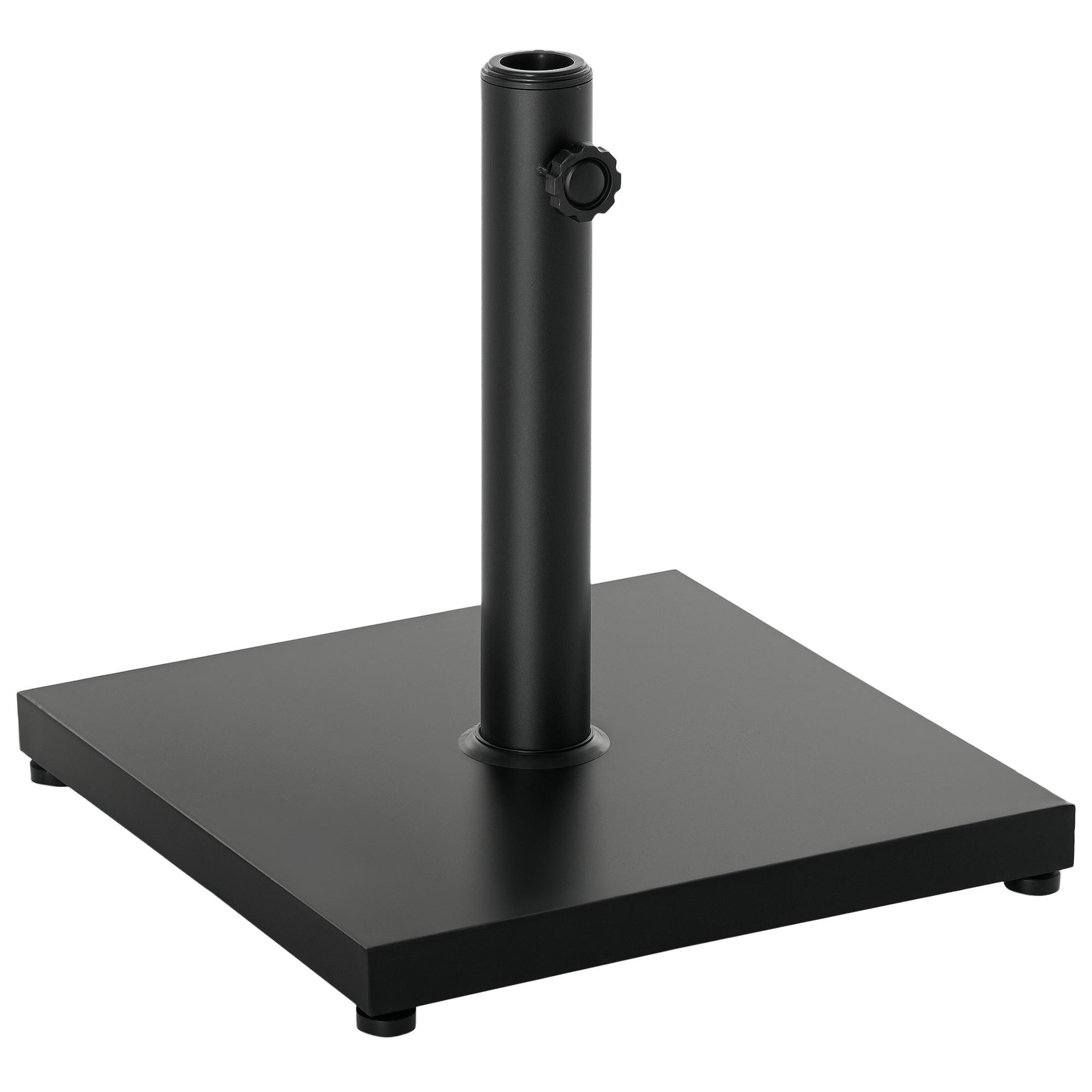 SONNENSCHIRMSTÄNDER Schwarz 40/40/43 cm - Schwarz, Metall (40/40cm) - PANGIVO