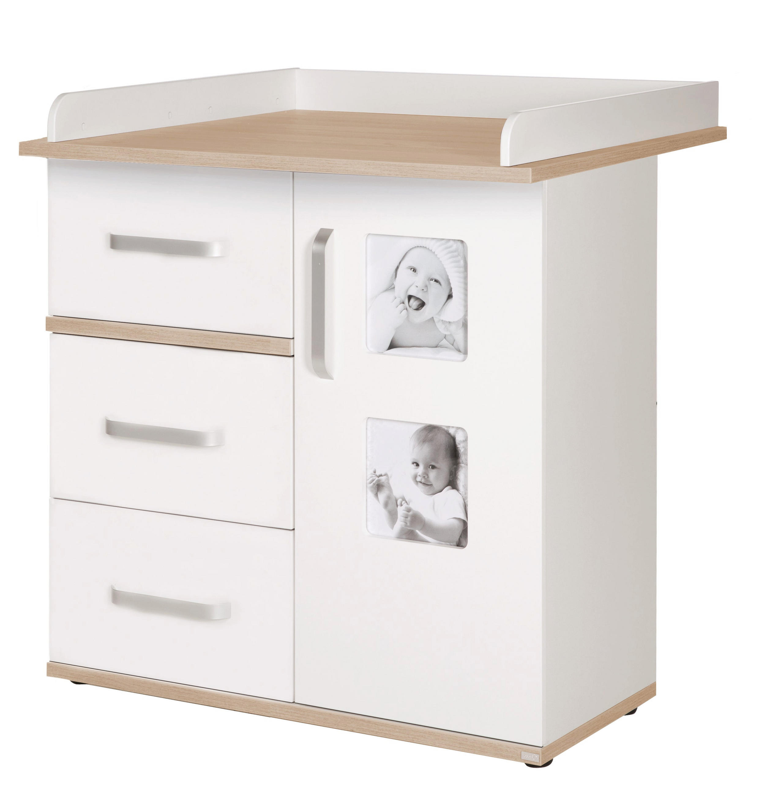 WICKELKOMMODE Pia - Weiß, Holzwerkstoff/Metall (94/101.5/78cm) - Roba