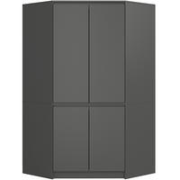 KLEIDERSCHRANK Graphitgrau 100x50x180 cm - Graphitfarben, Holzwerkstoff (100/180/50cm) - Akord