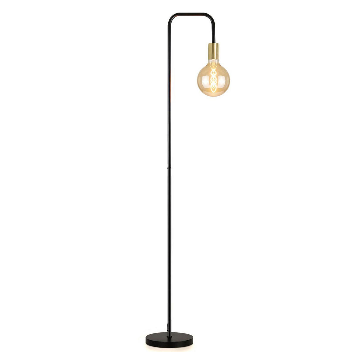 STEHLEUCHTE Mannheim 22/18/157 cm - Schwarz, Metall (35/25/160cm) - Nettlife