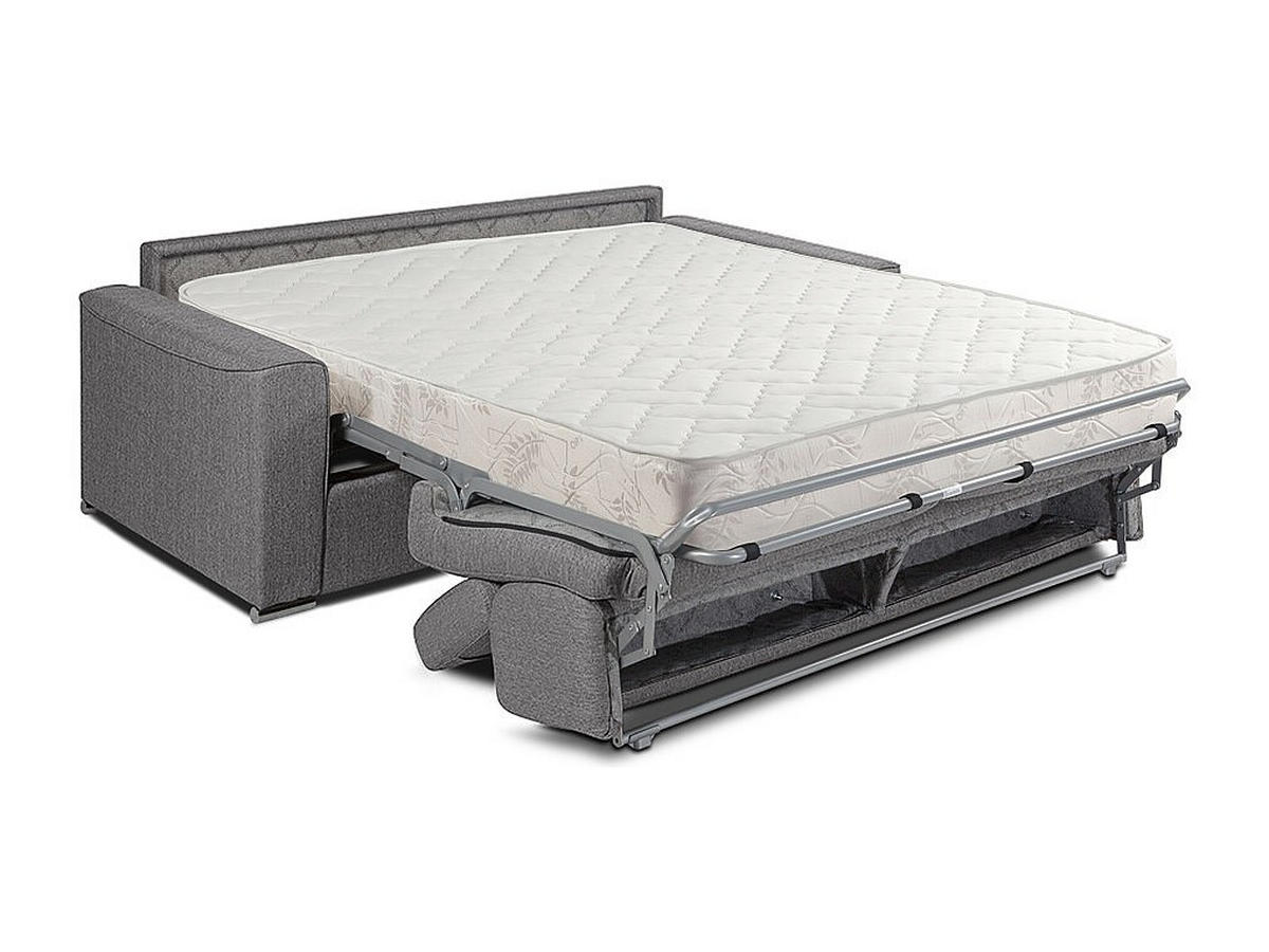 SCHLAFSOFA - 4 Personen - stoff - grau Vizir - Grau, Textil (216/110/223cm) - Vente-Unique