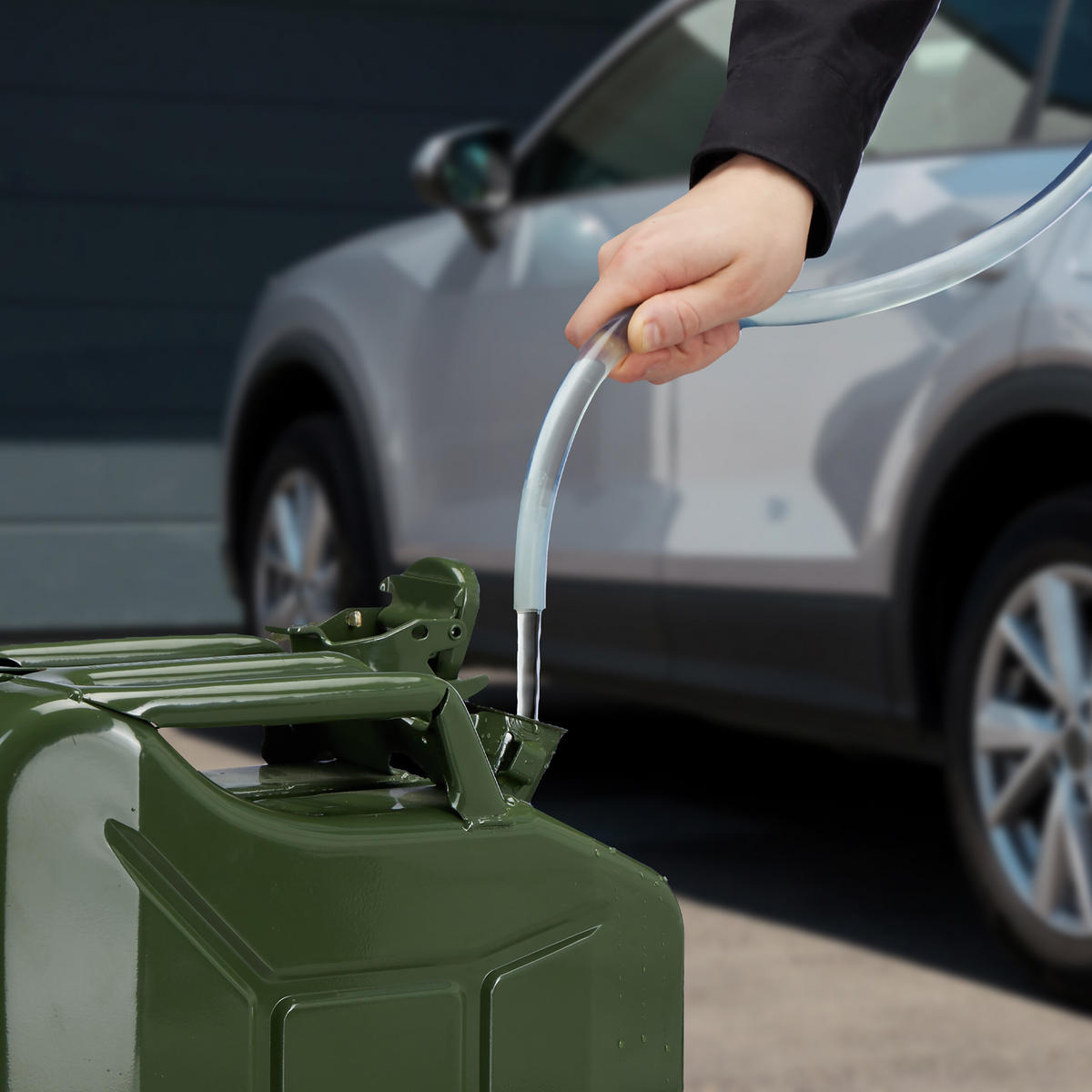 SCHÜTTELSCHLAUCH - Transparent, Kunststoff/Metall (2/2/245cm) - Relaxdays