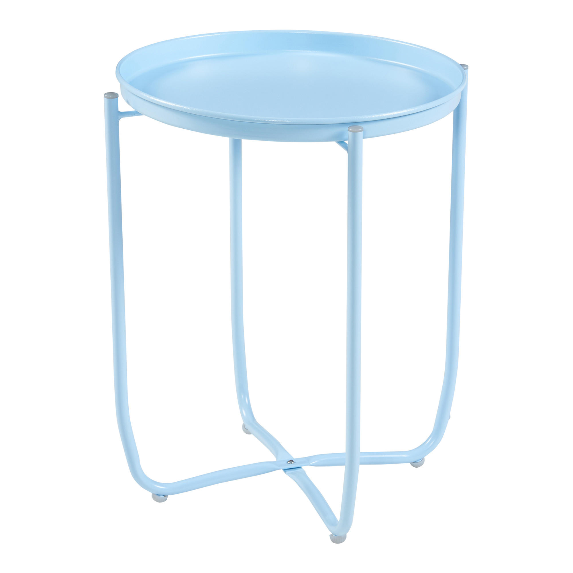 TABLETTTISCH Sandefjord - Hellblau, Metall (40/40/53cm) - [en.casa]