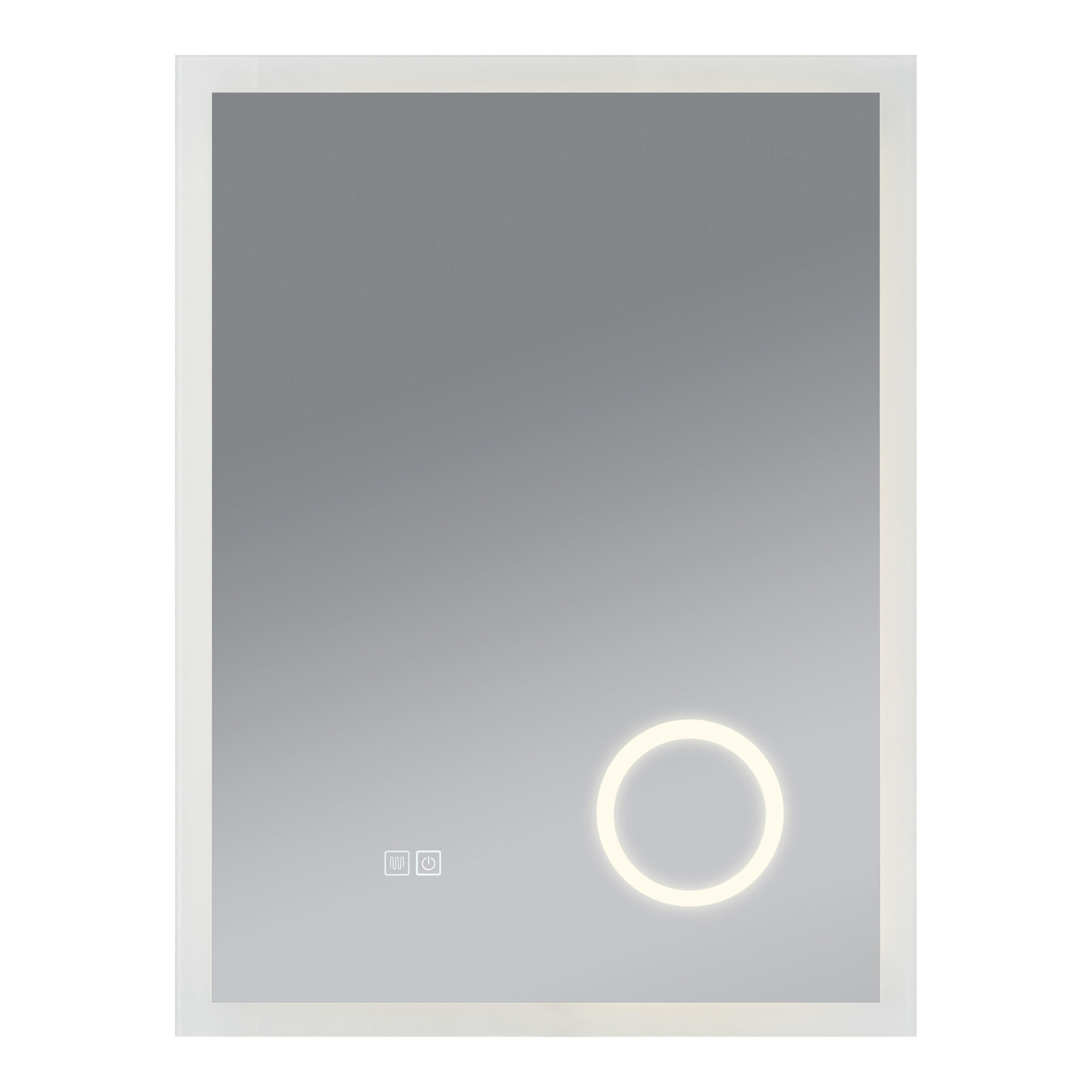 BADEZIMMERSPIEGEL Scafa - Weiß, Glas/Metall (50/70/3cm) - pro.tec