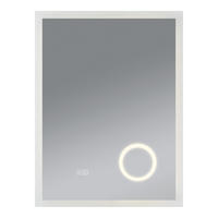 BADEZIMMERSPIEGEL Scafa - Weiß, Glas/Metall (50/70/3cm) - pro.tec