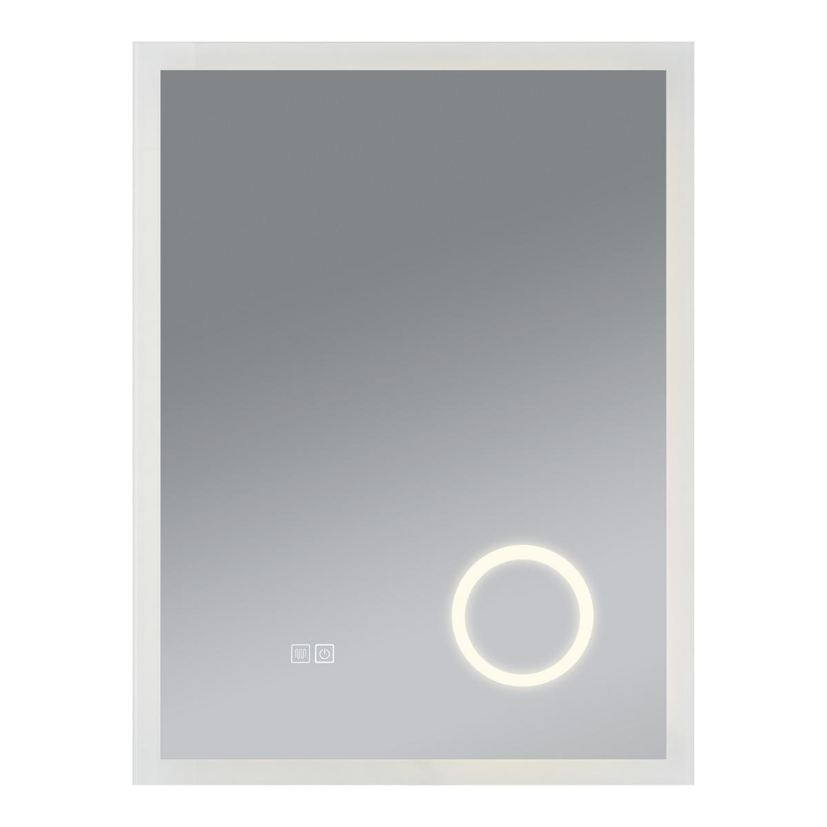 BADEZIMMERSPIEGEL Scafa - Weiß, Glas/Metall (50/70/3cm) - pro.tec