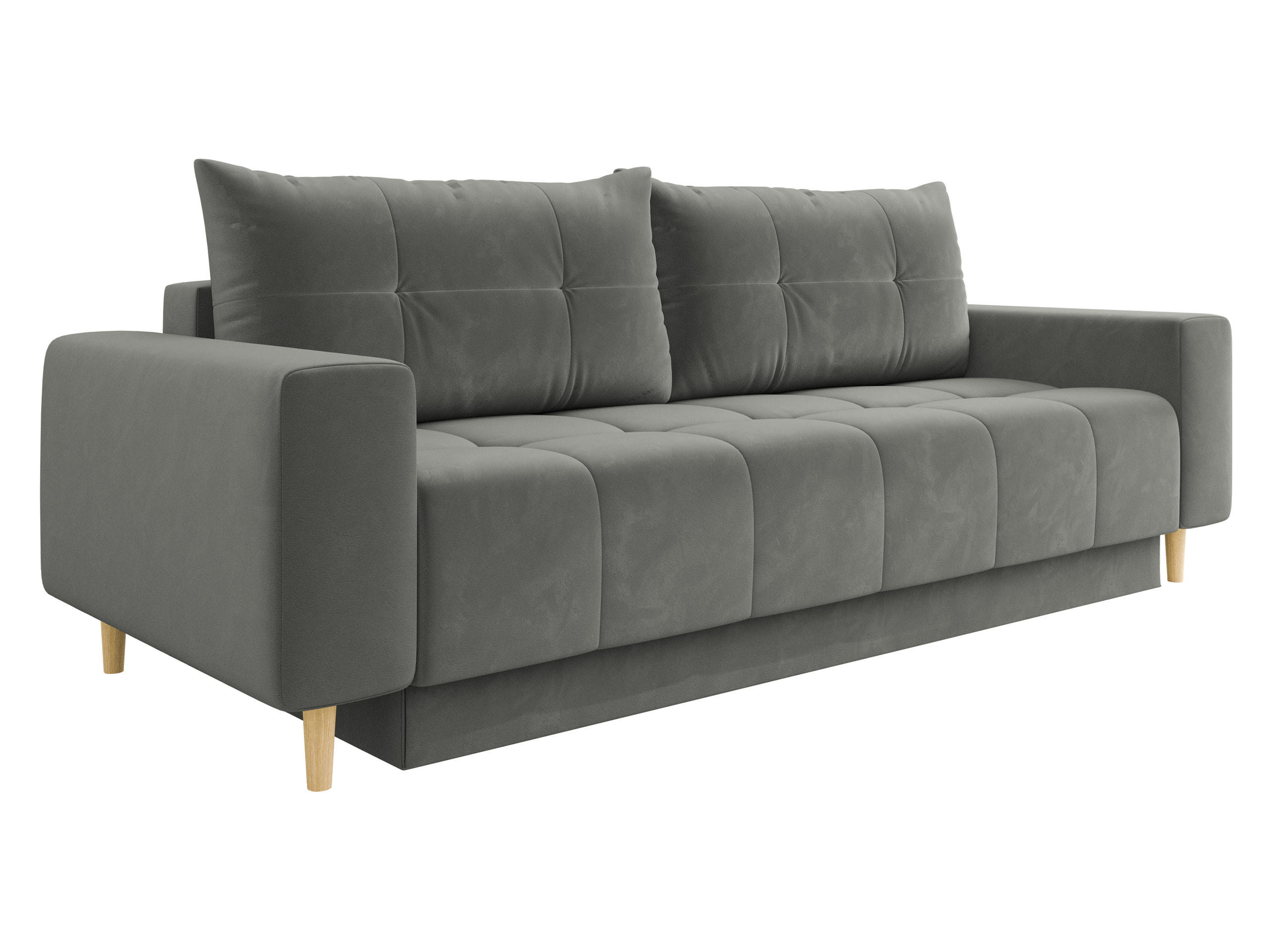 SCHLAFSOFA Santi - Grau, Holz/Textil (244/88/96cm) - MIRJAN24