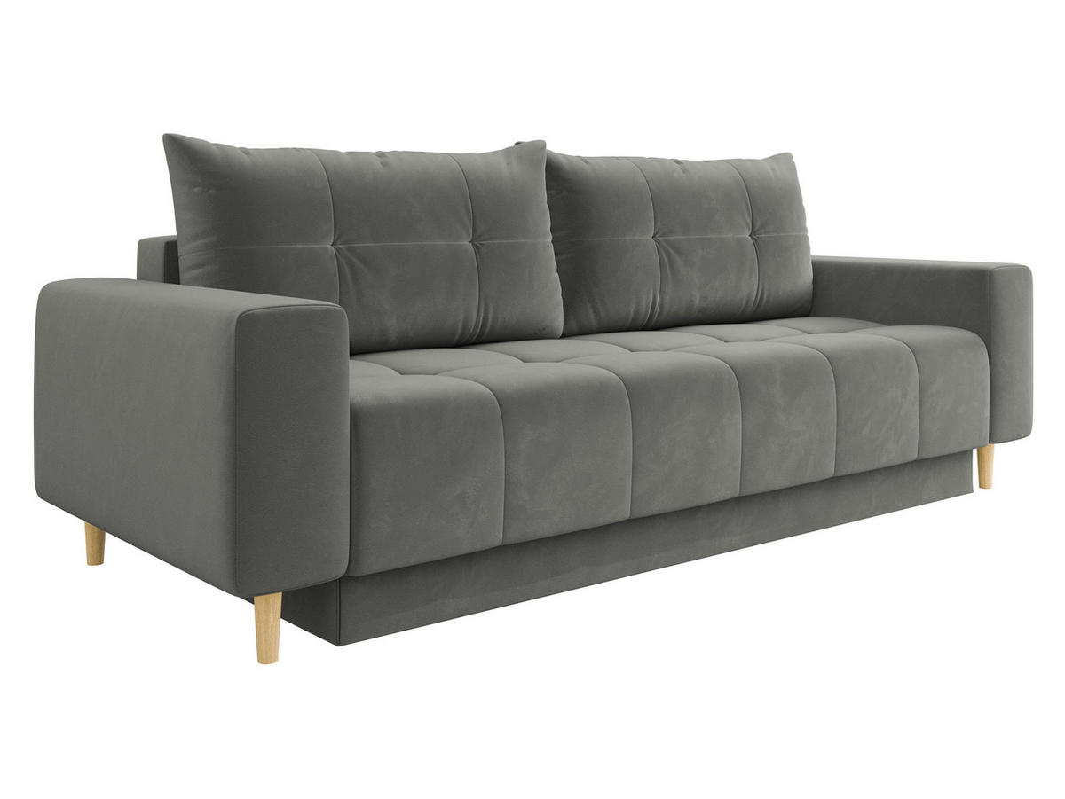 SCHLAFSOFA Santi - Grau, Holz/Textil (244/88/96cm) - MIRJAN24