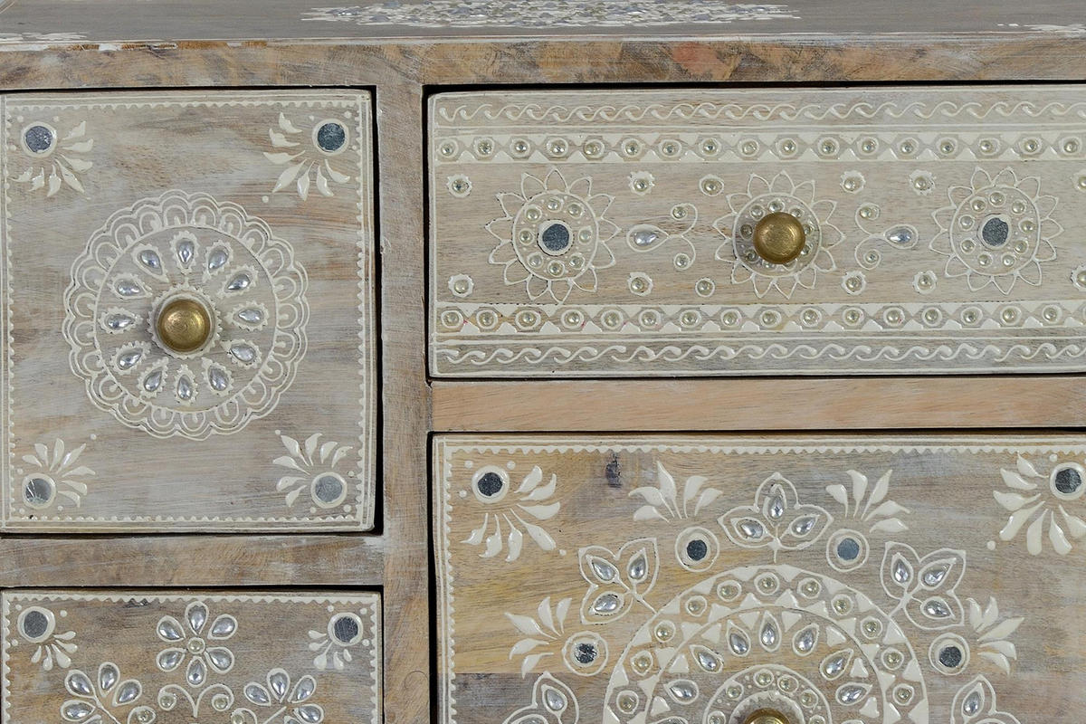 KOMMODE aus Mangoholz - Braun, Holz (30/66/42cm) - Giner y Colomer